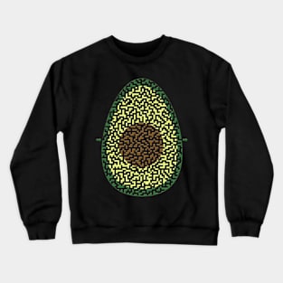 Avocado Shaped Maze & Labyrinth Crewneck Sweatshirt